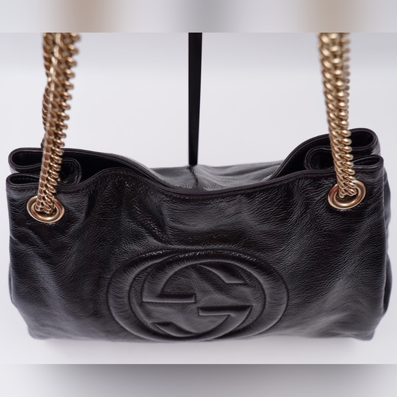 AV16❤️ GUCCI Patent Soho Chain Shoulder Bag - Picture 2 of 13